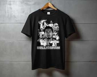 Jude Bellingham Real Madrid Football T-Shirt, Soccer Star Graphic Tee (100% Cotton)