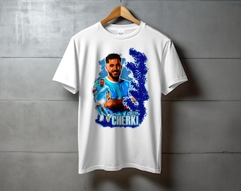 Rayan Cherki Football T-Shirt, French Soccer Fan Tee, Retro Graphic Design