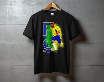 Ronaldo Nazário R9 Brazil T-Shirt, 90s Football Legend Graphic Tee