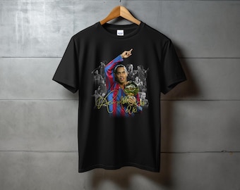Ronaldinho T-Shirt Brazilian Football Legend Tee, Soccer Fan Gift, Retro Football Jersey