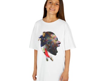 Kylian Mbappé France Soccer T-Shirt, Kids Football Fan Tee, World Cup Supporter Shirt