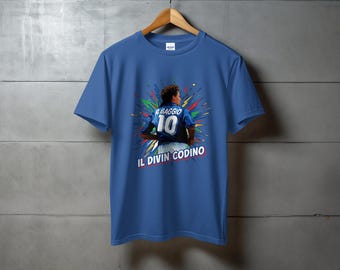 T-shirt Roberto Baggio, leggenda del calcio italiano, maglietta retrò da calcio