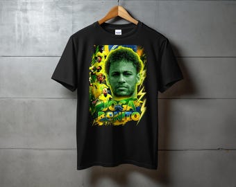 Maglietta Neymar Joga Bonito, stella del calcio brasiliano, regalo per appassionati di calcio, maglia da calcio retrò