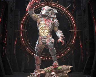 Predator Jungle Hunter Yautja 3D Print File Digital Model STL Download