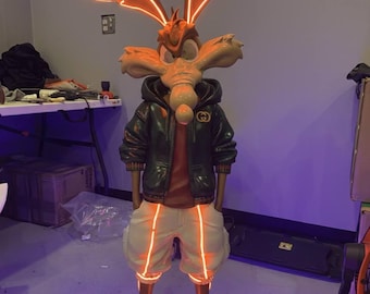 Wile E. Coyote 50" LED Pop Art Statue  Sculpture - Luxury Hypebeast  - Gaming Room Decor