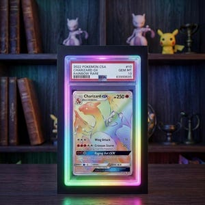 PSA Card Display – RGB LED Magnetic Modular Frame, Ultra Slim, Made in usa