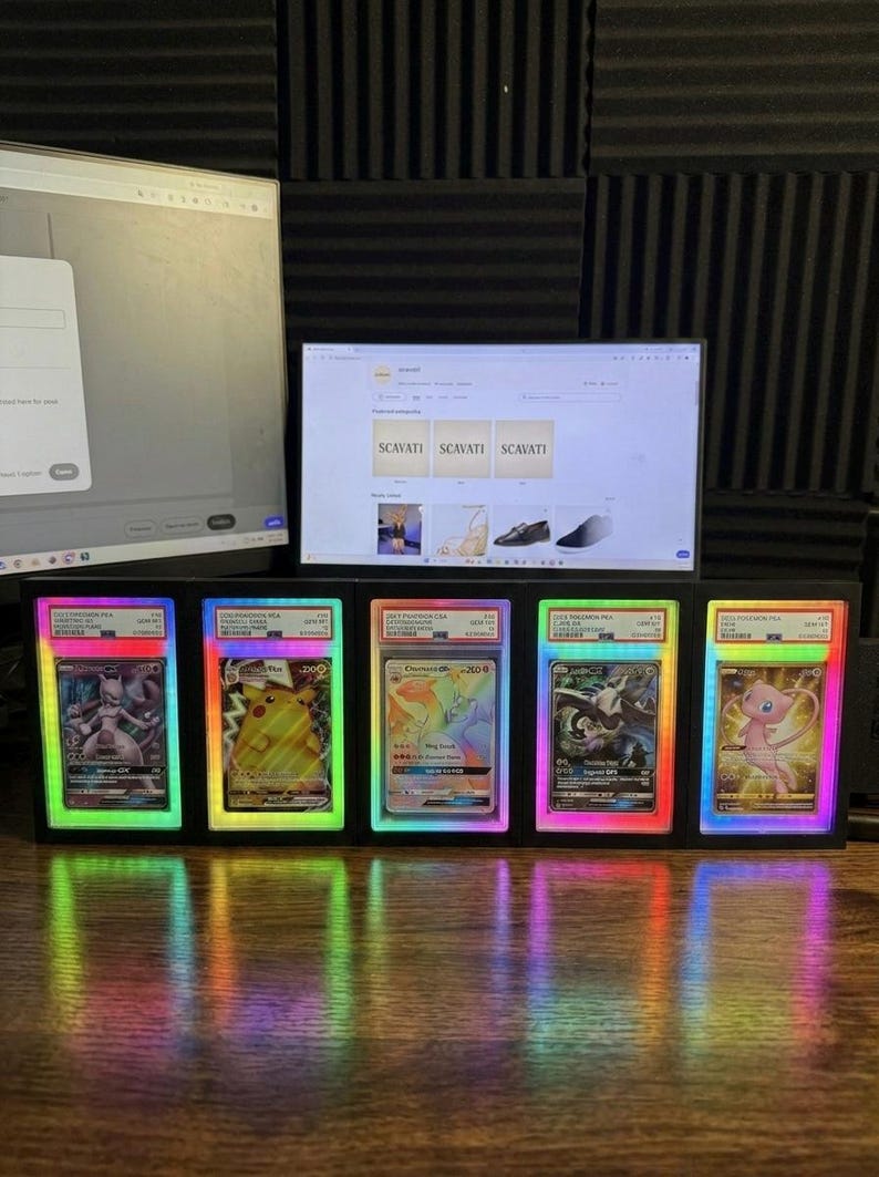 PSA Card Display – RGB LED Magnetic Modular Frame, Ultra Slim, Made in ...
