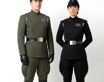 Star Wars Imperial Officer Uniform Costume – Military Sci-Fi Inspired Outfit with Real Leather Belt