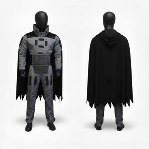 Handmade Din Djarin Mandalorian flight suit, a premium bounty hunter cosplay set crafted from heavyweight cotton-twill for cinema-quality accuracy.