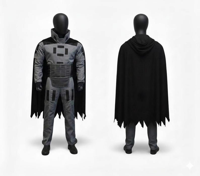 Handmade Din Djarin Mandalorian flight suit, a premium bounty hunter cosplay set crafted from heavyweight cotton-twill for cinema-quality accuracy.
