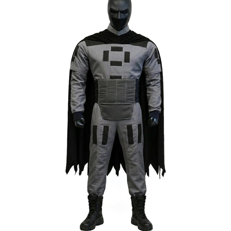 Handmade Din Djarin Mandalorian flight suit, a premium bounty hunter cosplay set crafted from heavyweight cotton-twill for cinema-quality accuracy.