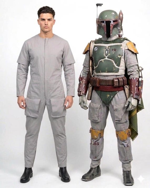 Boba Fett Flight Suit & Leather Belt Set | Screen-Accurate Star Wars Bounty Hunter Cosplay Costume
