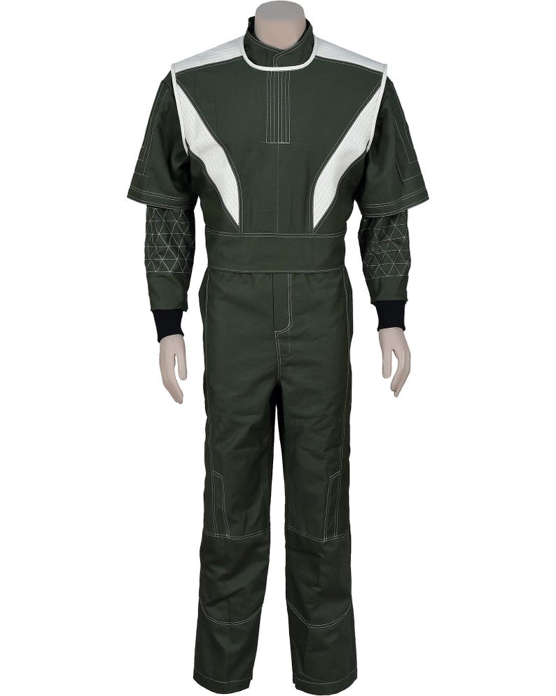 Mandalorian Star Wars Bounty Hunter Flygdräkt Med Väst 3-Delat Cosplay-set bild 1