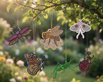 FSL Insect Embroidery Designs, Freestanding Lace Bugs, Nature Ornaments (Digital Download)