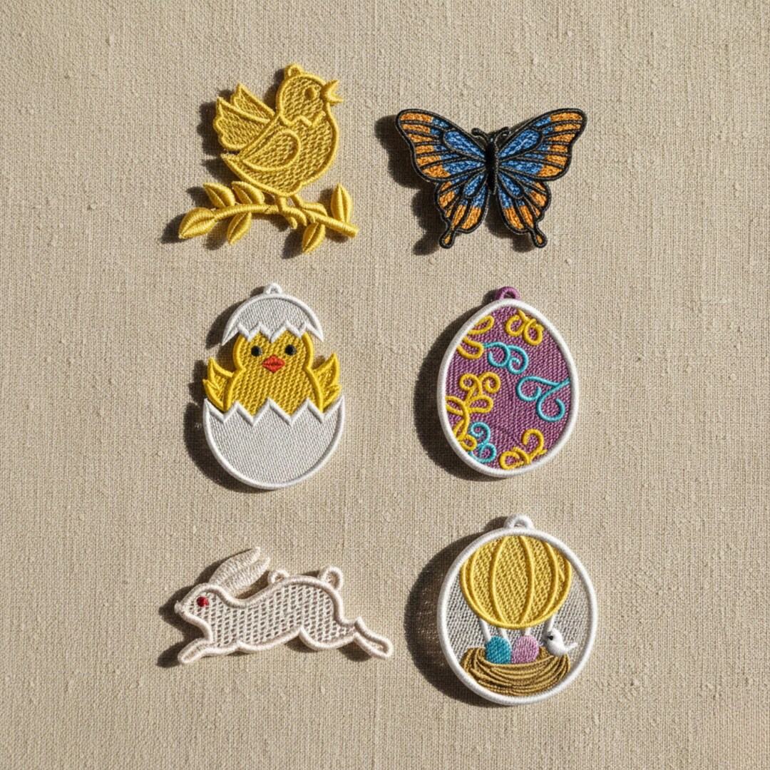 Visual Reference: Free Standing Lace Easter Ornaments