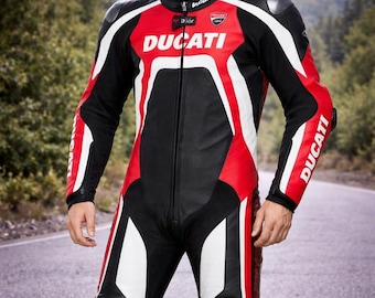 Ducati bepansrad motorcykeldräkt | Motorcykeldräkt i läder | Motorcykeldräkt i läder för racing