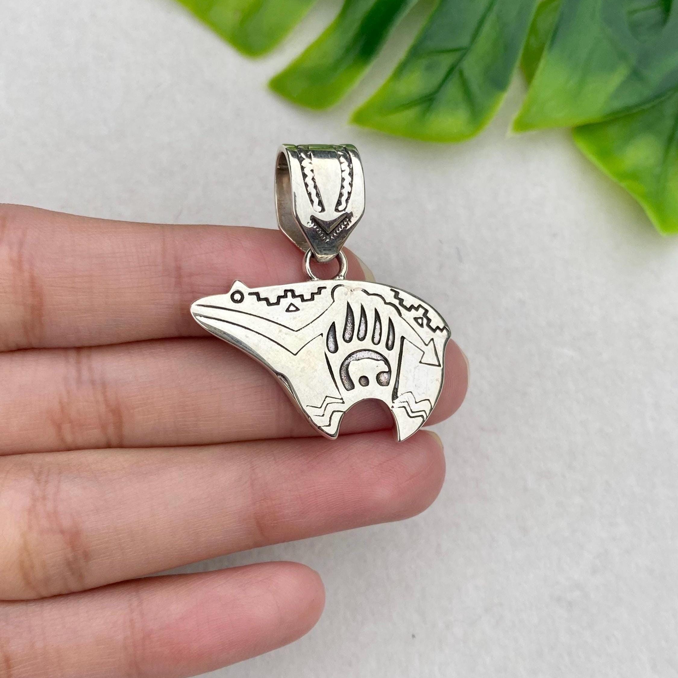 Sterling Silver Hopi Pendant - Etsy