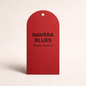 WHOLESALE Bulk Custom Red Hang Tags | HP Indigo HD Print for Apparel Brands | Luxury Foil & Embossed | 100 to 10000Pcs