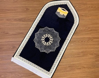 Non Slip Mosque Dome Cut Prayer Mat Medium Size (50x100 cm) Single Person Sajadah