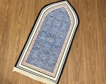Alfombra de oración antideslizante con forma de cúpula para mezquita, tamaño mediano (50 x 100 cm), individual.