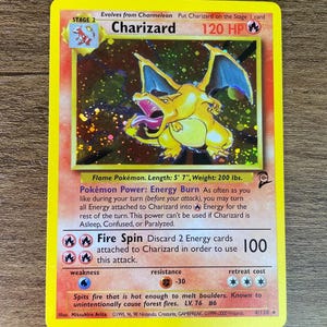 Carta Pokémon Charizard de la segunda edición del set base - 2000 personalizada brillante holográfica - 4/130