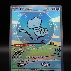 Mew EX Pokemon Card Paldean Fates Special Illustration Replica TCG - Shiny Proxy Holo 232/091