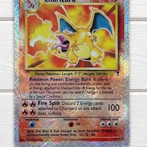 Charizard Custom 2002 Legendary Collection  - Reverse Holo Pokemon Card Base Set 1st Edition TCG Set (Case Included) Gift