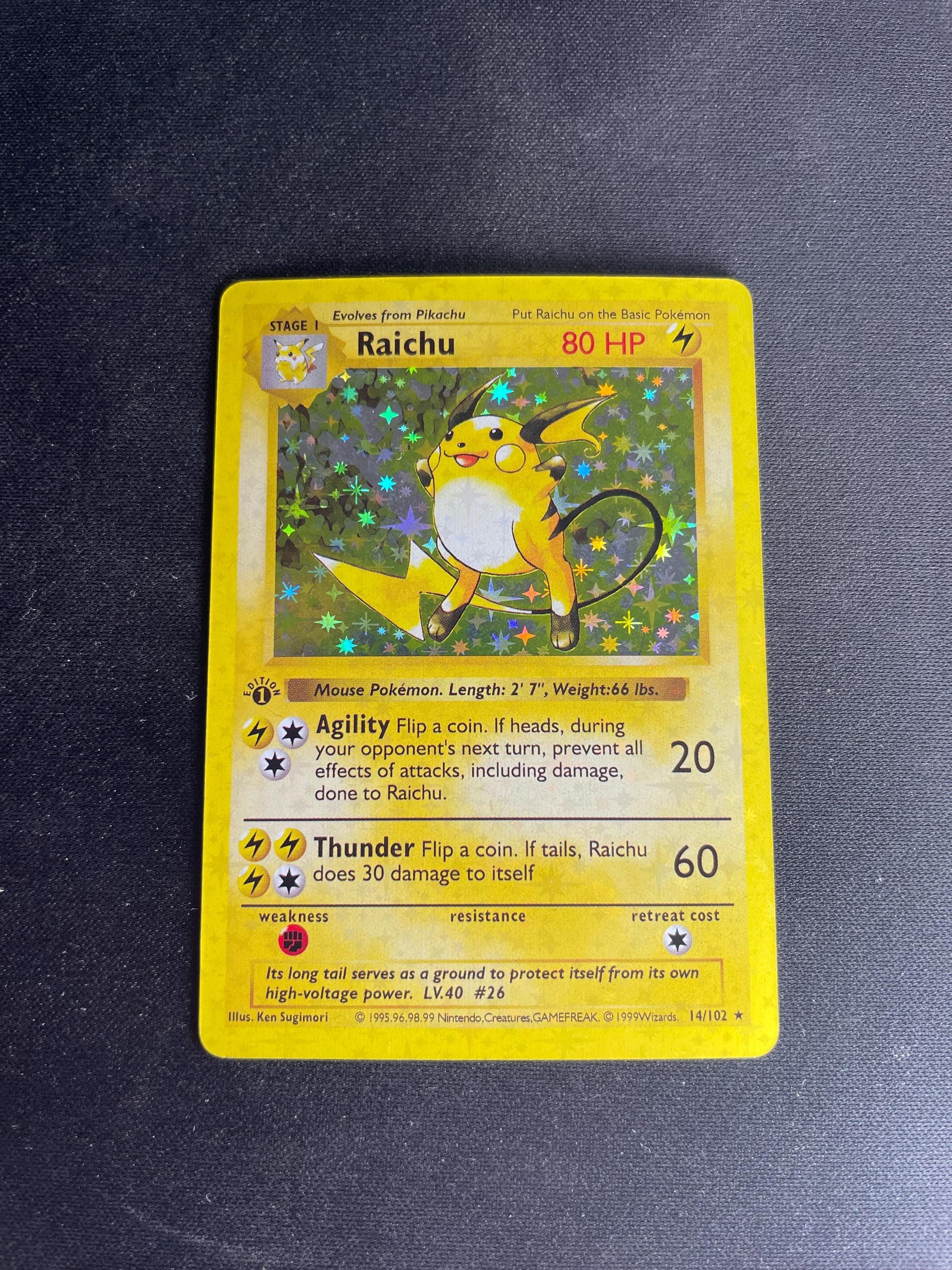 Raichu 14/102 Card - Etsy