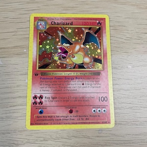 Charizard 1st Edition Holo Card – Base Set 4/102 (Display) Holographic Shiny TCG Gift