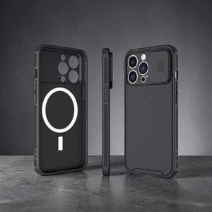 Funda protectora de lente de cámara deslizante magnética suave y completa para iPhone compatible con MagSafe