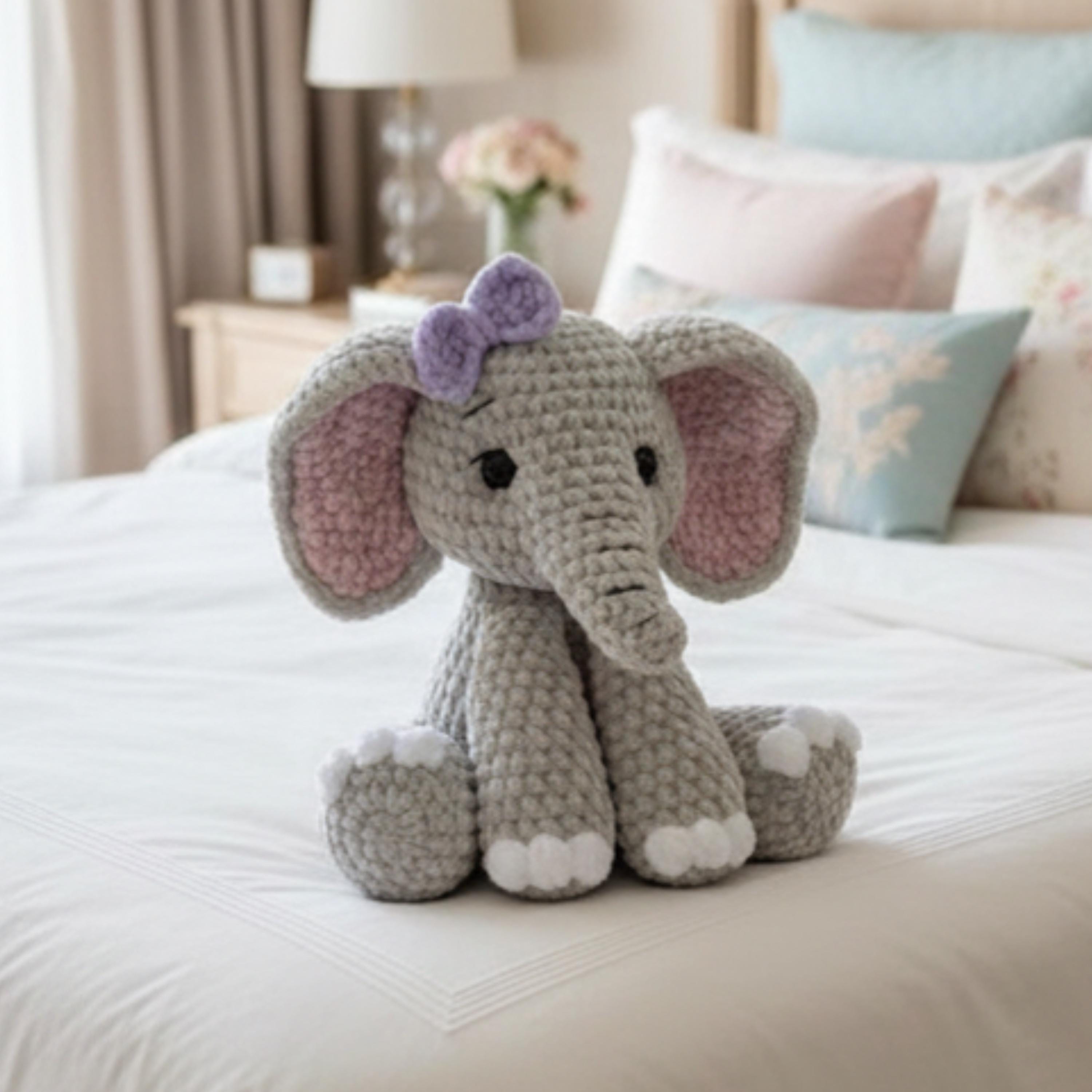 Crochet Elephant Pattern PDF | Amigurumi Elephant Plush Toy Tutorial ...