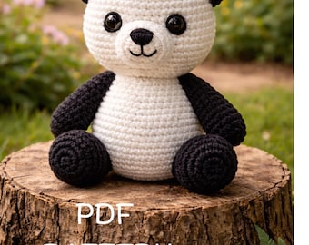 Mini Amigurumi Panda Crochet PDF – DIY Plush Panda Toy Tutorial