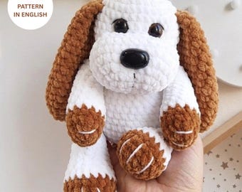 Cute Puppy Crochet Pattern PDF, Amigurumi Dog Plush Tutorial, Beginner Friendly Puppy Toy, Instant Digital Download