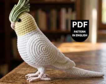 No-Sew Amigurumi Parrot Crochet Pattern (PDF) ,Easy Beginner Plush Bird, Cute Lovebird & Cockatiel Inspired, Instant Digital Download