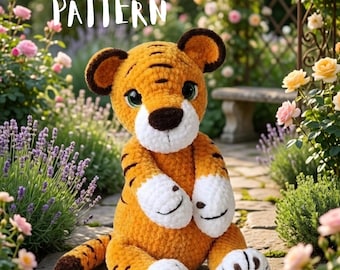 Timmy the Tiger Crochet Pattern – Beginner Amigurumi Plush Toy (PDF Download)