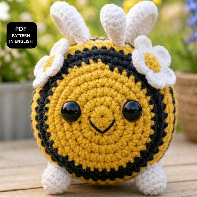 Bumblebee Amigurumi Crochet Pattern PDF | Easy Beginner Bee Plush Toy ...