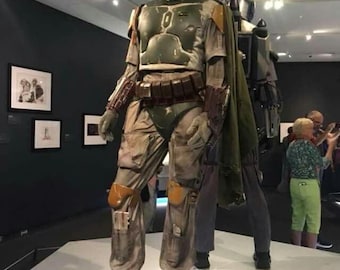 ROTJ Boba Fett Cosplay Costume | Flight Suit Soft Parts | Vest, Cape & Neck Seal | Bounty Hunter Replica Outfit