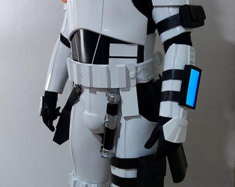 Traje de vuelo réplica de Star Wars con fajín y bolsillos / Conjunto de disfraz personalizado