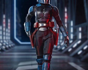 Disfraz de cosplay de Bo-Katan Kryze / Traje de vuelo mandaloriano con chaleco de armadura