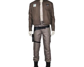 Cassian Andor Cosplay Costume | Andor Inspired Brown Jacket & Gray Pants | Rebel Spy Bounty Hunter Outfit