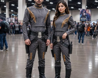 Einzigartiges Star Wars inspiriert von Sabine Wren Kostüm mit Ledergürtel.