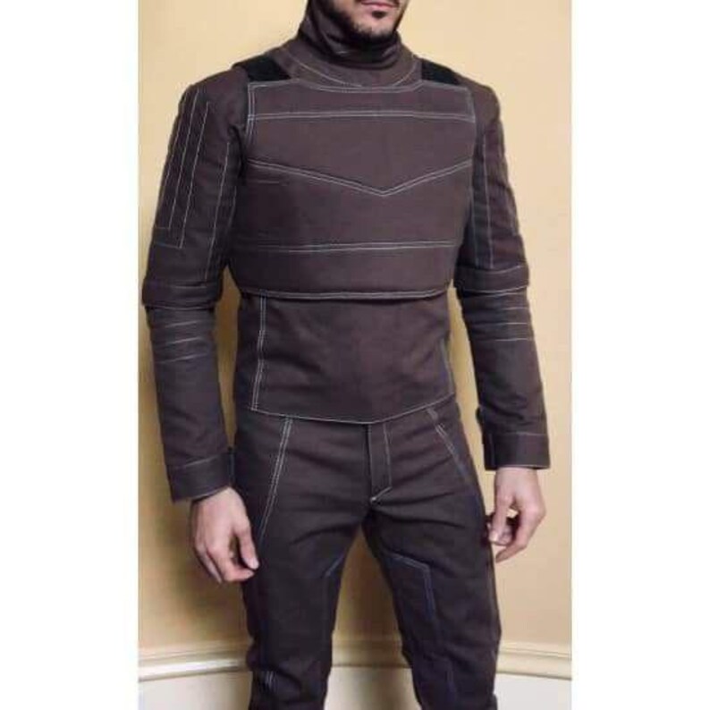 Mandalorian brun flygdräkt | Din Djarin Cosplay | Star Wars-inspirerad prisjägarerustning bild 2