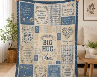 Manta personalizada inspiradora, regalo para desear pronta recuperación a mujeres, manta curativa, regalo para sentirse mejor después de una cirugía, regalo de ánimo
