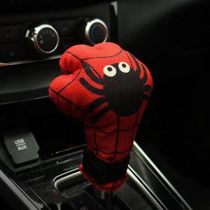 Cute Cartoon Car Gear Shift Knob Cover, Plush Fist Shifter Sleeve, Funny Cat Scratch Style Auto Interior Accessory, Universal for Most Cars