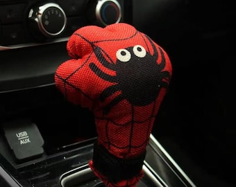 Cute Cartoon Car Gear Shift Knob Cover, Plush Fist Shifter Sleeve, Funny Cat Scratch Style Auto Interior Accessory, Universal for Most Cars