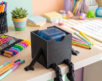 3D Printed NeeDoh Holder – Stress Ball Storage Box, Desk Organizer & Car Cup Holder Fidget Tray, Custom Colors, Gift Idea