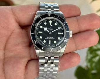 Reloj Tudor Black Bay ZF Super Clone vintage de acero inoxidable / Automático con esfera negra