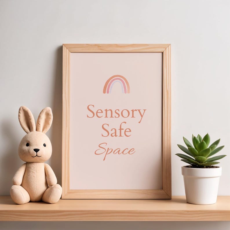 Sensory Safe Space Printable Poster – Calm Corner Sign – Kids Room Wall ...