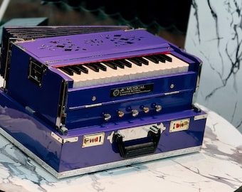 2LINE MINI HARMONIUM/ Purple glossy folding type portable