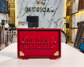 SHRUTI BOX /Medium size Red mat finish/ lower octeve notes